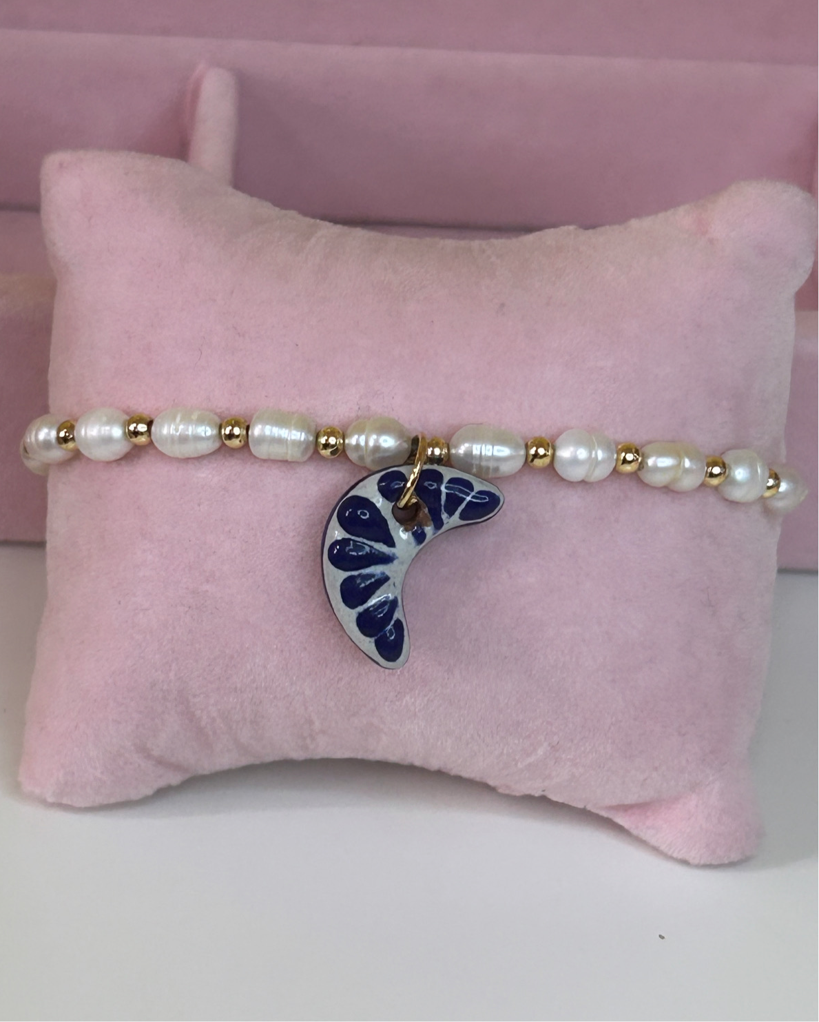 Sea Water Pearl & Talavera Bracelet