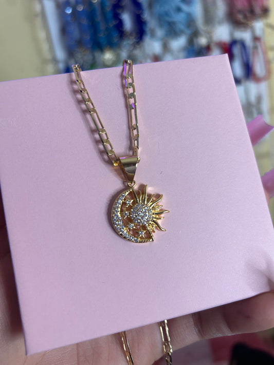 sun n moon necklace