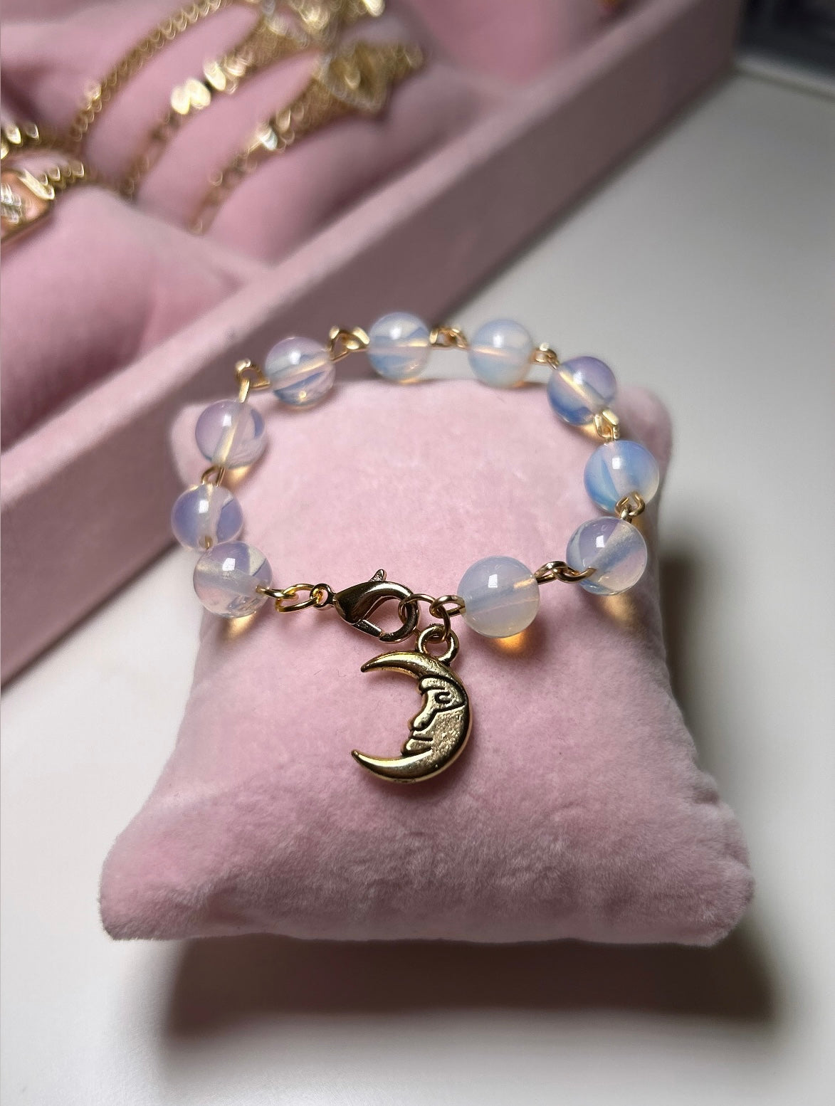 Opal Moon Charm