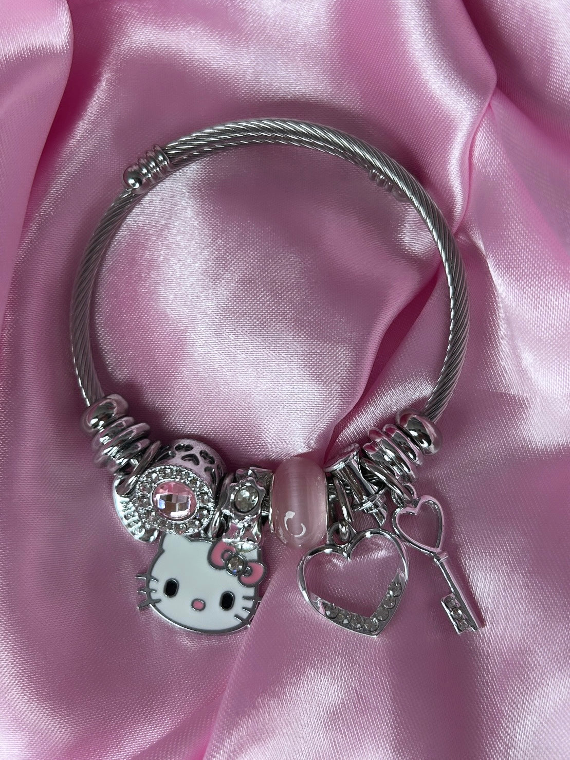 pink cats eye silver hk