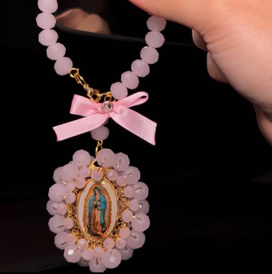 36 pc Half White and pink virgen bautizo bendiciones
