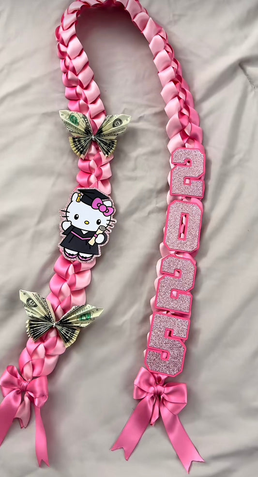 Pink Hello kitty Graduation Lei