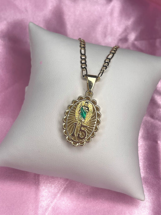 san judas 15 años necklace