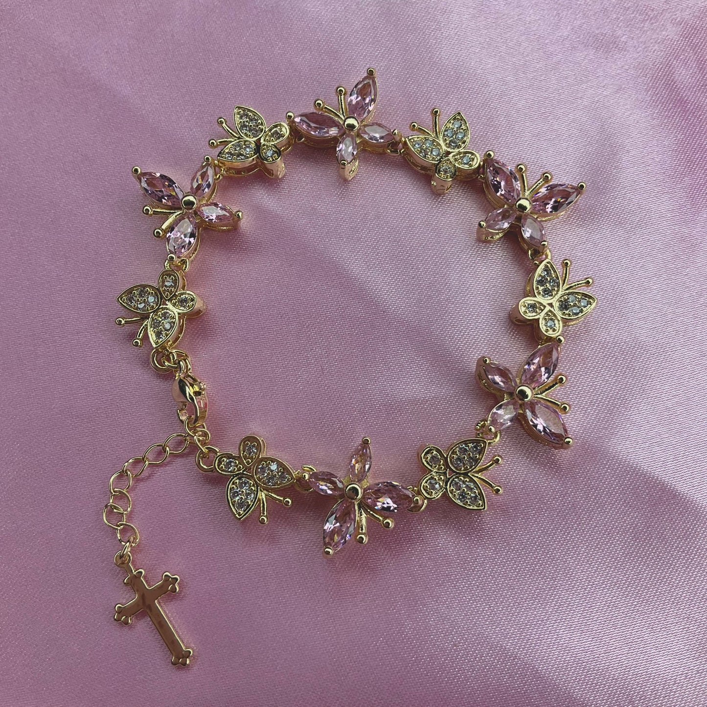 pink butterfly bracelet