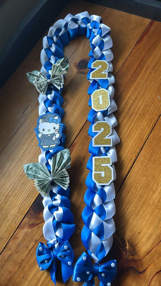 Blue Hello Kitty Graduation Lei