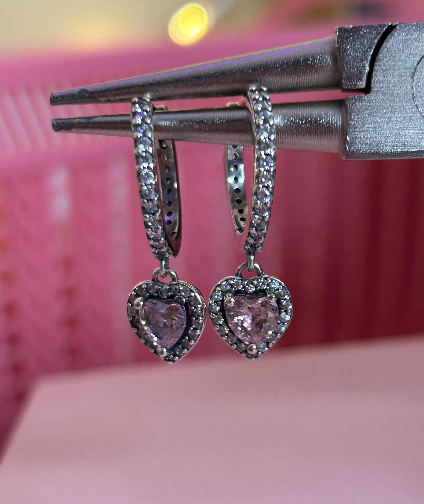 bella heart earrings