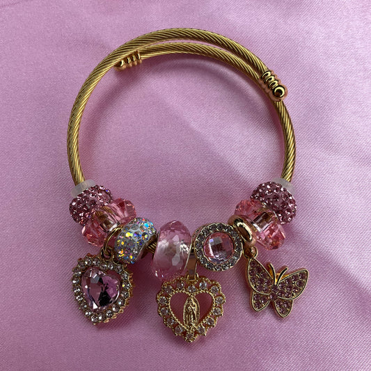 virgin pink charm bracelet