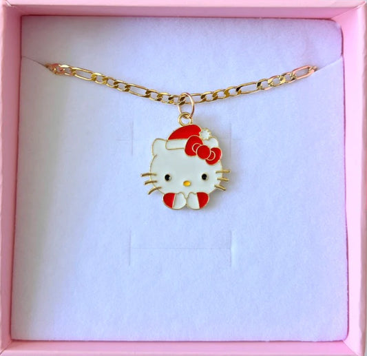 christmas hello kitty necklace