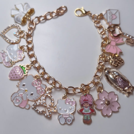 hello kitty strawberry shortcake bracelet