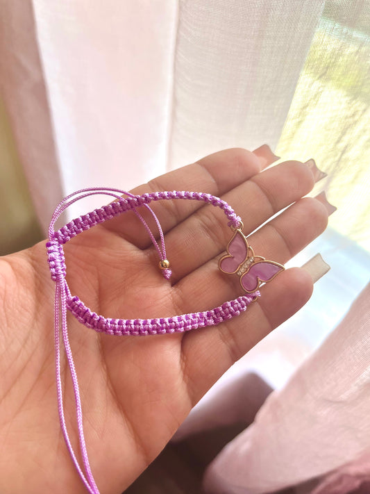 purple butterfly adjustable