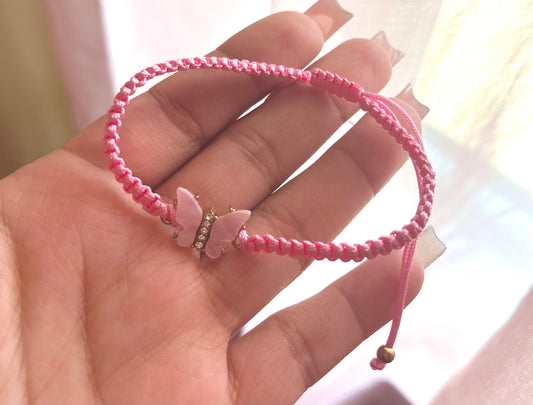 pink butterfly adjustable