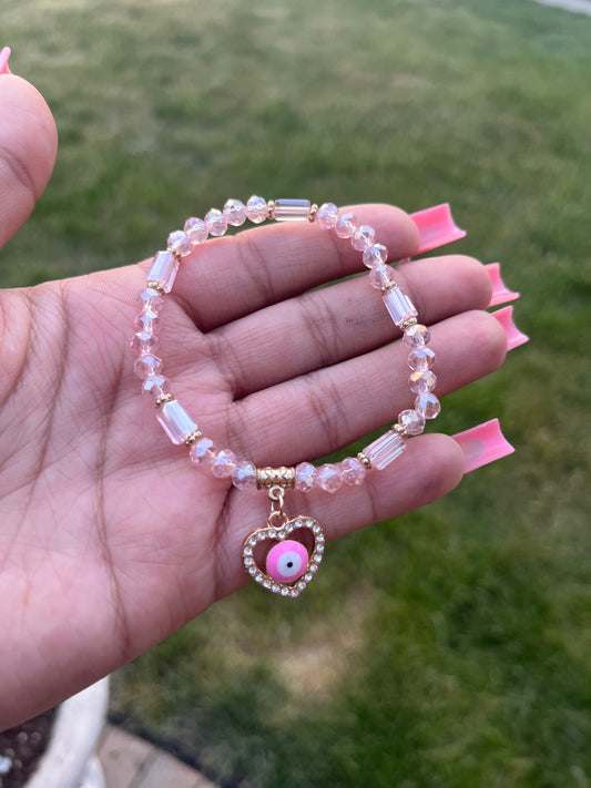 pink heart evil eye