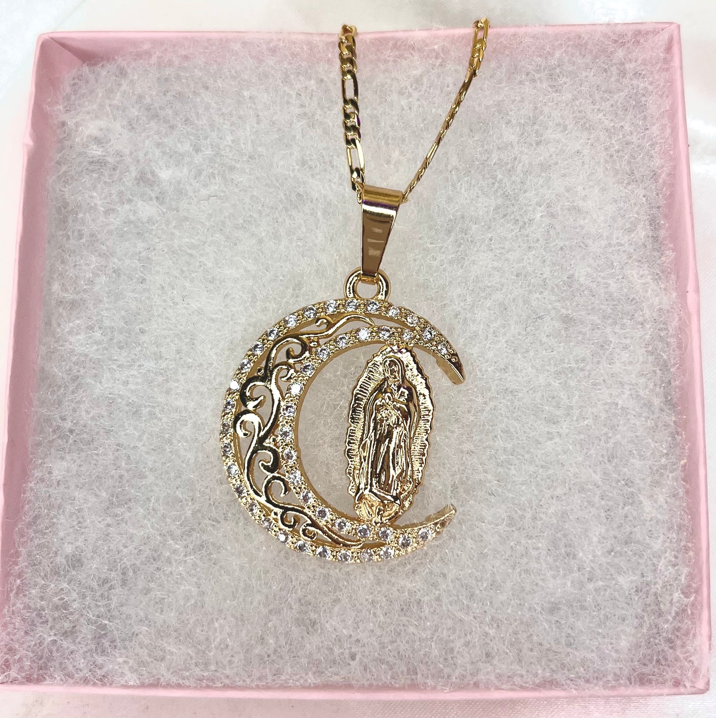 virgencita moon necklace